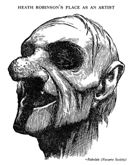 Prose: Grotesque head, illustration by William Heath Robinson