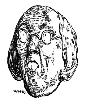 Prose: Grotesque head, illustration by William Heath Robinson