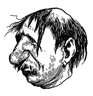 Prose: Grotesque head, illustration by William Heath Robinson