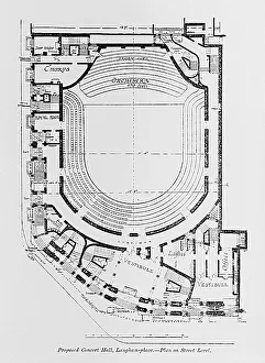 Concerts: Ground floor plan, Queens Hall, Langham Place, London