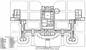 Cardiganshire: Ground plan, Carmarthen County Lunatic Asylum, Wales