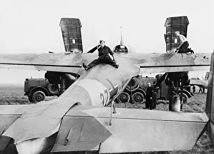 Lifted: Ground Staff Check a Plane on the Eastern Front, 1941