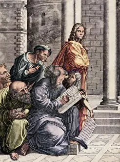 Sometimes: The Group, Agostino Veneziano, based on Raphael