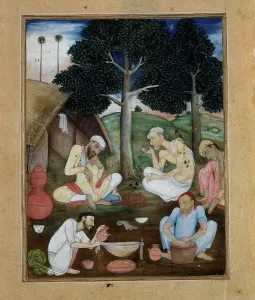 Addicts: Group of bhang addicts