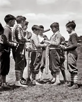 Sandlot: Group of Boys Choosing up Sides with Hand Over