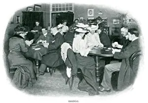 Gamblers: Group of bridge players 1900