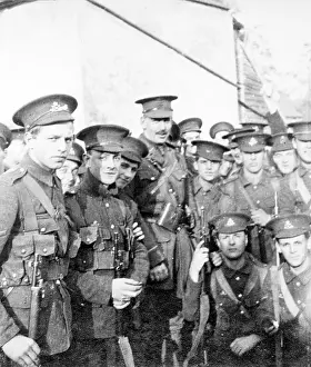 Group of British soldiers, WW1