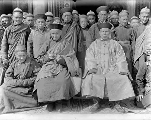 Elders: A group of Buddhist men of various ages in Kashgar