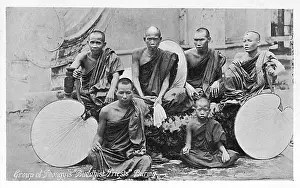 Shaven: Group of Buddhist Monks, Myanmar