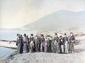 Irca: Group of children Japan circa 1880s