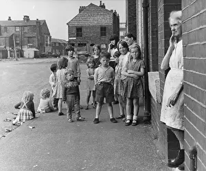 Group of children in a street