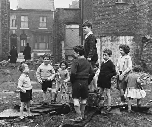 Wasteland: Group of children on waste ground