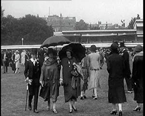 Glamorously: A Group Of Civilians Dressed Glamorously Walking