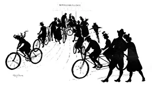 Cycling: A group of cyclists in France