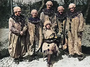 Entertainers: Group of entertainers, the Balmorals, Western Front, WW1