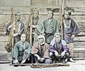 Group of farm workers, Japan circa 1880s