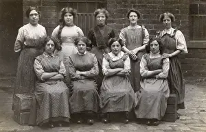Jun17: Group of female factory workers, c.1910