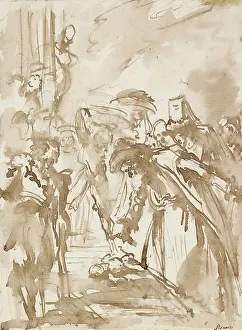 Indications: A group of figures around a baby