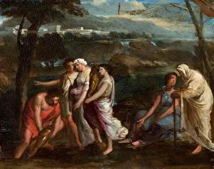 Statuette: Group of Three Figures Carrying a Statuette