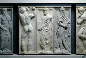 1488: Group of figures, ornamentation for