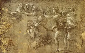 1517: Group of figures, by Raphael