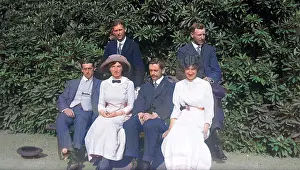 Battersby: Group in gardens