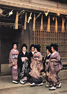 Geisha: A group of six Geishas
