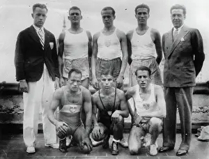 Sprinter: Group of Greek athletes who arrived