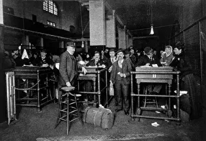 Passports: A group of immigrants showing passports, ?