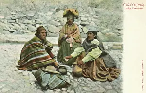 Shawls: A group of indigenous Indians - Cuzco, Peru