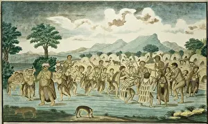 Khoikhoi: Group of the Khoi with Dancers and Musicians