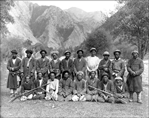 Xinjiang: Group of local men, Kashgar, western China