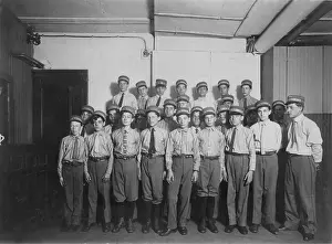 Waists: Group of messenger boys, original caption: ?