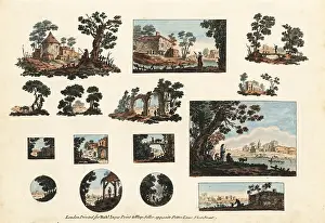 Bucolic: Group of miniature rustic landscapes
