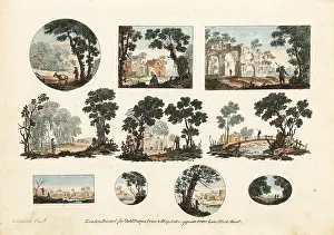 Robert Sayer: Group of miniature rustic landscapes by Jean-Baptiste