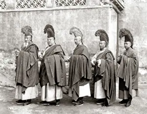 Monks: Group of monks, China circa 1890