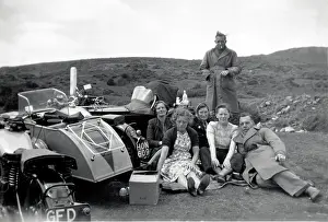 Michael Cole: Group of motorcyclists with their motorcycle combinations ro