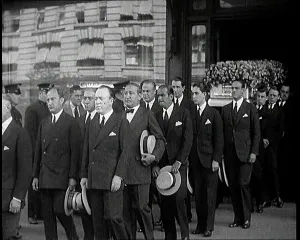 Mourners: A Group of Mourners Including the Actor Douglas