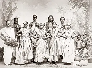 Group of native dancers, Ceylon (Sri Lanka) c.1880's
