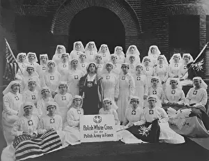 Healthcare: Group of nurses from the Polish White Cross