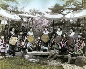 Prostitutes: Group of Oiran, Japan