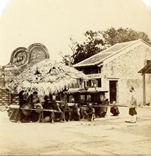 Negretti: Group of Palanquin Bearers, rest opposite the Parcel Office