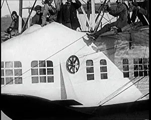 Caproni: A Group of Passengers Boarding The Caproni Flying Boat