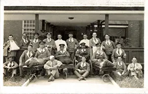 Recovery: Group of Patients in front of Building
