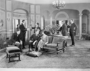 Socializing: Group of people at a party