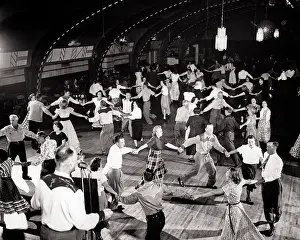 Caller: Group of People Square Dancing View of Dance Floor