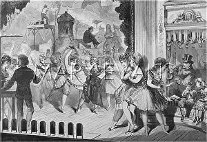 Footlights: Group of performers rehearsing a pantomime