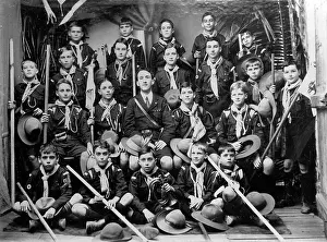 Mauritius: Group photo of boy scouts, Mauritius