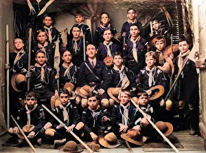 Group photo of boy scouts, Mauritius