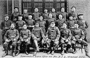 Superintendant: Group photo, men of Whitechapel Fire Station